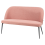Beliani Dining Bench 2 Seater OSBY Fabric Pink 4