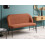Beliani Dining Bench 2 Seater OSBY Fabric Brown 2