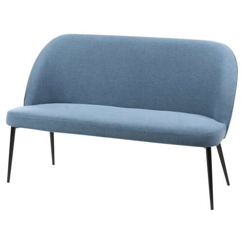 Beliani Dining Bench 2 Seater OSBY Fabric Blue 1