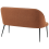 Beliani Dining Bench 2 Seater OSBY Fabric Brown 5