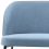 Beliani Dining Bench 2 Seater OSBY Fabric Blue 6