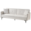 Beliani Sofa Bed 3 Seater LUCAN Fabric Light Beige 4