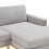 Beliani Corner Sofa 4 Seater SIGGARD Fabric Grey Left Hand 6