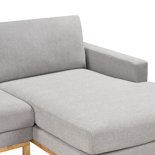 Beliani Corner Sofa 4 Seater SIGGARD Fabric Grey Left Hand 1