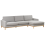 Beliani Corner Sofa 4 Seater SIGGARD Fabric Grey Left Hand 4
