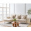 Beliani Corner Sofa 3 Seater SERSAN Chenille Beige Right Hand 2