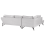 Beliani Corner Sofa 3 Seater ELGA Linen Light Grey Right Hand 3
