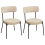 Beliani Set of 2 Dining Chairs ALLISON Boucle Light Beige 4