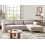 Beliani Corner Sofa 3 Seater SIMOS Fabric Light Grey Left Hand 2