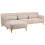 Beliani Corner Sofa 3 Seater SIMOS Chenille Beige Right Hand 5