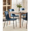 Beliani Set of 4 Dining Chairs GLENDIVE Fabric Dark Blue 2