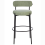 Beliani Set of 2 Bar Chairs ALLISON Boucle Light Green 4