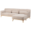 Beliani Corner Sofa 3 Seater SIMOS Chenille Beige Left Hand 5