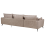 Beliani Corner Sofa GALLO Faux Suede Light Brown Right Hand 5