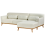 Beliani Corner Sofa 3 Seater SIMOS Fabric Off-White Left Hand 4