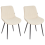 Beliani Set of 2 Dining Chairs DUBROVNIK Boucle Light Beige 4