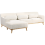 Beliani Corner Sofa 3 Seater SIMOS Boucle White Right Hand 5