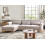 Beliani Corner Sofa 3 Seater SIMOS Fabric Light Grey Right Hand 3