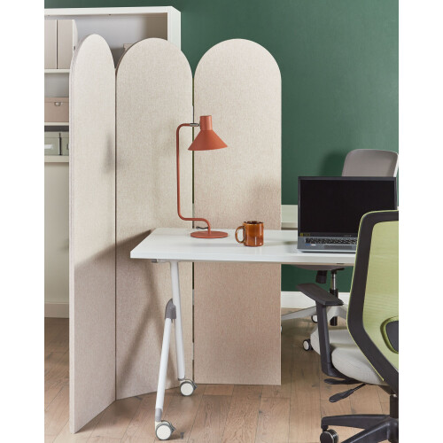 Beliani Office Divider SLIMMY 120 x 160 cm Beige 1