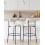 Beliani Set of 2 Bar Chairs ALLISON Boucle White 2