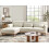 Beliani Corner Sofa SIMOS Fabric Off-White Right Hand 2