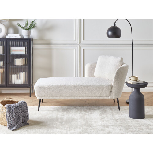 Beliani Right-Hand Chaise Longue ARTHEZE Boucle Off-White 1