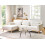 Beliani Corner Sofa 3 Seater SIMOS Boucle White Right Hand 2