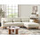 Beliani Corner Sofa 3 Seater SIMOS Fabric Off-White Left Hand 2