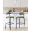 Beliani Set of 2 Bar Chairs ALLISON Boucle Light Green 5