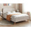 Beliani Bed Fabric RENNES 140 x 200 cm (EU Double) Light Beige 2