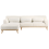 Beliani Corner Sofa 3 Seater SIMOS Boucle White Right Hand 4