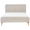 Beliani Bed Fabric RENNES 140 x 200 cm (EU Double) Light Beige 4