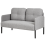 Beliani Sofa 2 Seater LAHTI Fabric Grey 4
