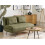 Beliani Sofa Bed 2 Seater VESTFOLD Fabric Olive Green 2
