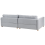 Beliani Sofa 3 Seater VINSTRA Fabric Grey 5