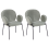 Beliani Set of 2 Dining Chairs ELY Boucle Light Green 4