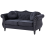 Beliani Sofa 2 Seater SKIEN Velvet Black 2