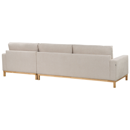 Beliani Corner Sofa 4 Seater SIGGARD Fabric Light Beige Left Hand 2