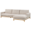 Beliani Corner Sofa 4 Seater SIGGARD Fabric Beige Left Hand 4