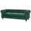Beliani Sofa 3 Seater CHESTERFIELD Velvet Green 7