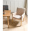 Beliani Dining Chair ROCKEFELLER Fabric Beige 2