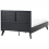 Beliani Bed PE Rattan MONPAZIER 120 x 200 cm (EU Small Double) Black 6