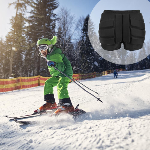Skating Hip Protective Pads for Kids, 3D Protection, Butt  Tailbone, Black 2