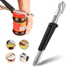 Multifunctional Bottle Opener Stainless Steel Adjustable Manual Screw Cap Opener For Elderly Hands Kitchen Gadget