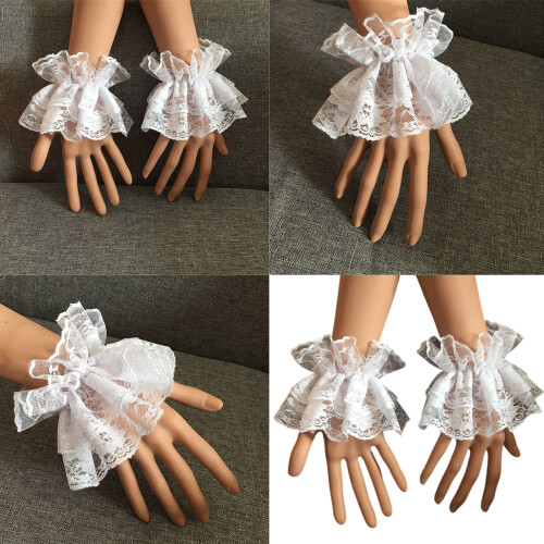 Manches de bras élégantes avec dentelle fleur, Double couche, 1