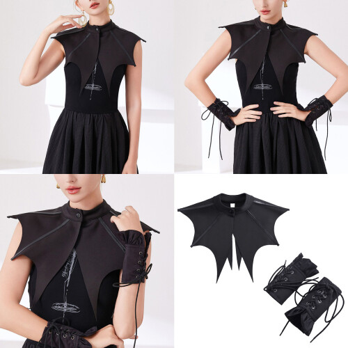 Seasonal Transformable Bat Collar Wrist Cuffs Accessory Easy 1