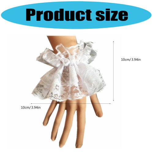 Manches de bras élégantes avec dentelle fleur, Double couche, 2