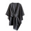 Faux Wool Shawl Wrap Unisex Cold Weather Essential-Dark Grey 1