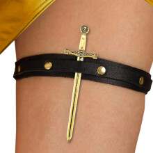 Medieval Thigh Chain Metal Charm Leg Garter for-LP415 gold