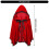 Adjustable Velvets Christmas-Red with white edge Length 60 4